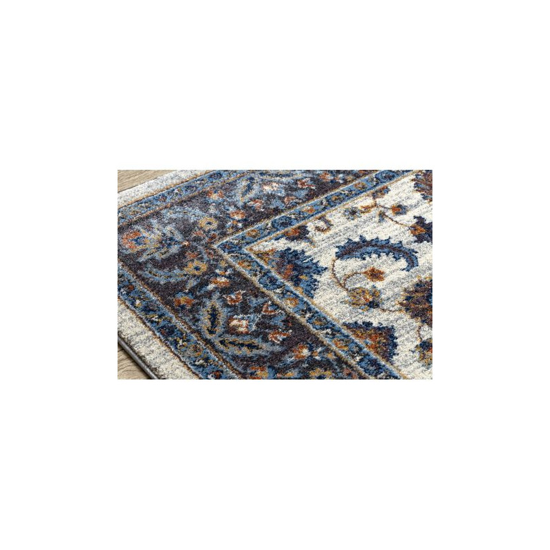 Dywan SOFT 6019 KWIATY RAMKA beż / niebieski / czerwony 120x170cm