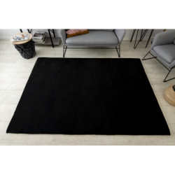 Dywan BUNNY czarny IMITACJA FUTRA KRÓLIKA 180x270cm