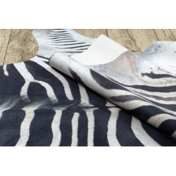 Dywan Sztuczna Skóra Zebra G5128-1 Biało-czarna