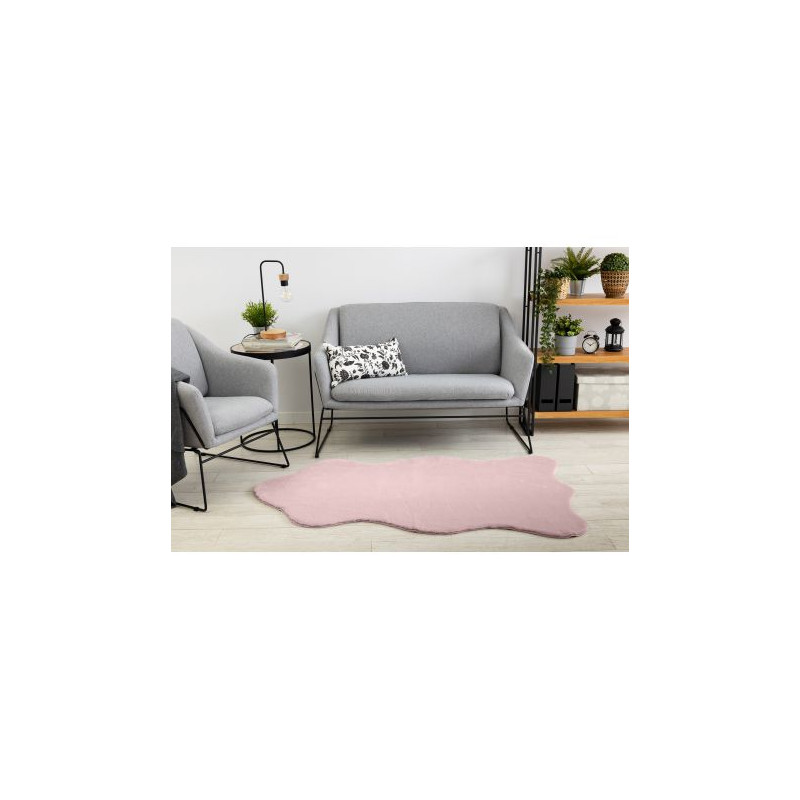Dywan NEW DOLLY skórka G4337 róż IMITACJA FUTRA KRÓLIKA 100x160cm