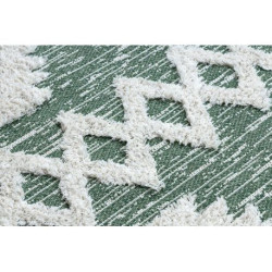 Dywan MOROC Zygzak 22319 Ekologiczny, EKO SIZAL frędzle - dwa poziomy runa zielony / krem, z bawełny recyklingowanej 194x290cm Dywan MOROC Zygzak 22319 Ekologiczny, EKO SIZAL frędzle - dwa poziomy runa zielony / krem, z bawełny recyklingowanej 194x290cm
