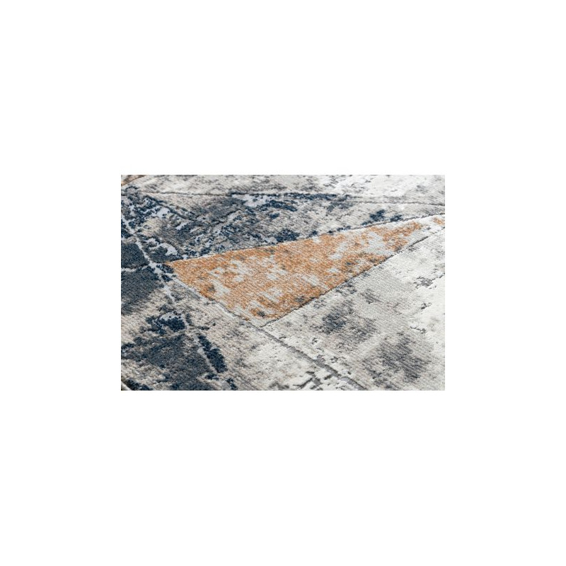 Dywan REBEC nowoczesny frędzle 51176A Geometryczny, Trójkąty - dwa poziomy runa krem / granat 80x150cm Dywan REBEC nowoczesny frędzle 51176A Geometryczny, Trójkąty - dwa poziomy runa krem / granat 80x150cm