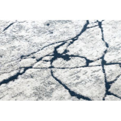 Dywan REBEC nowoczesny frędzle 51184A Marmur - dwa poziomy runa krem / granat 80x150cm