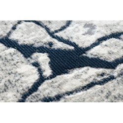 Dywan REBEC nowoczesny frędzle 51184A Marmur - dwa poziomy runa krem / granat 80x150cm