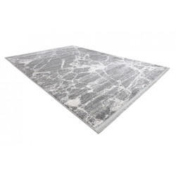 Dywan REBEC nowoczesny frędzle 51186B Marmur - dwa poziomy runa krem / szary 140x190cm