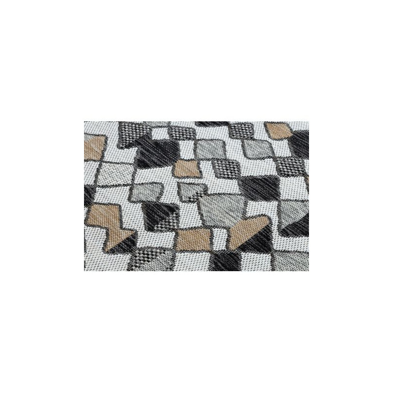 Dywan SZNURKOWY SIZAL COOPER Romby, Zygzak 22217 ecru / czarny 120x170cm Dywan SZNURKOWY SIZAL COOPER Romby, Zygzak 22217 ecru / czarny 120x170cm