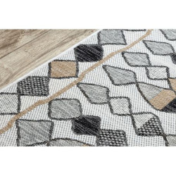 Dywan SZNURKOWY SIZAL COOPER Romby, Zygzak 22217 ecru / czarny 120x170cm Dywan SZNURKOWY SIZAL COOPER Romby, Zygzak 22217 ecru / czarny 120x170cm