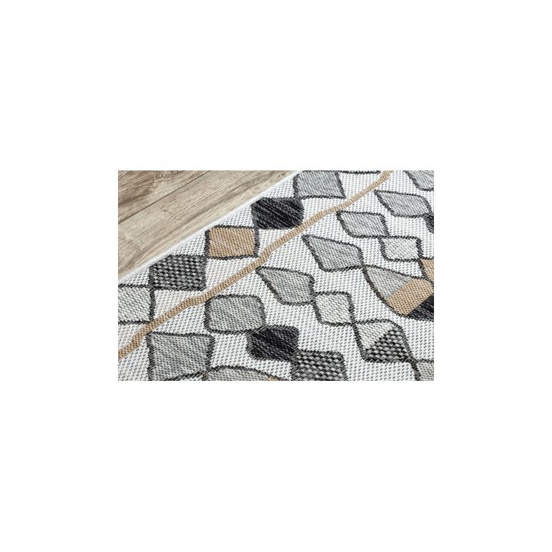 Dywan SZNURKOWY SIZAL COOPER Romby, Zygzak 22217 ecru / czarny 160x220cm Dywan SZNURKOWY SIZAL COOPER Romby, Zygzak 22217 ecru / czarny 160x220cm