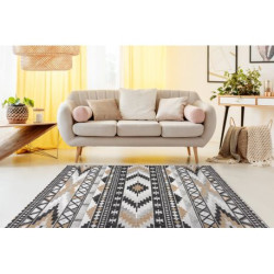 Dywan SZNURKOWY SIZAL COOPER Aztecki, Etno 22235 ecru / czarny 140x190cm Dywan SZNURKOWY SIZAL COOPER Aztecki, Etno 22235 ecru / czarny 140x190cm
