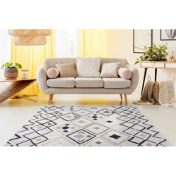 Dywan SZNURKOWY SIZAL COOPER Romby, Zygzak 22236 ecru / czarny 80x150cm Dywan SZNURKOWY SIZAL COOPER Romby, Zygzak 22236 ecru / czarny 80x150cm