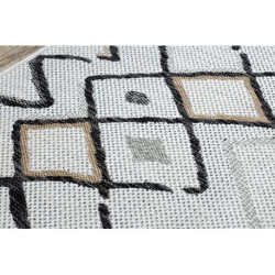 Dywan SZNURKOWY SIZAL COOPER Romby, Zygzak 22236 ecru / czarny 160x220cm Dywan SZNURKOWY SIZAL COOPER Romby, Zygzak 22236 ecru / czarny 160x220cm