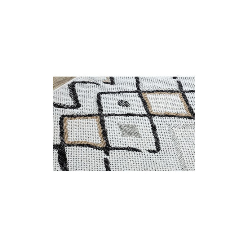 Dywan SZNURKOWY SIZAL COOPER Romby, Zygzak 22236 ecru / czarny 160x220cm Dywan SZNURKOWY SIZAL COOPER Romby, Zygzak 22236 ecru / czarny 160x220cm