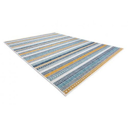 Dywan SZNURKOWY SIZAL COOPER Pasy, Etno 22238 ecru / granat 180x270cm