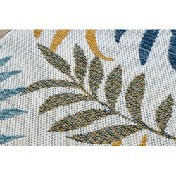 Dywan SZNURKOWY SIZAL COOPER Liście 22251 ecru / granat 120x170cm Dywan SZNURKOWY SIZAL COOPER Liście 22251 ecru / granat 120x170cm