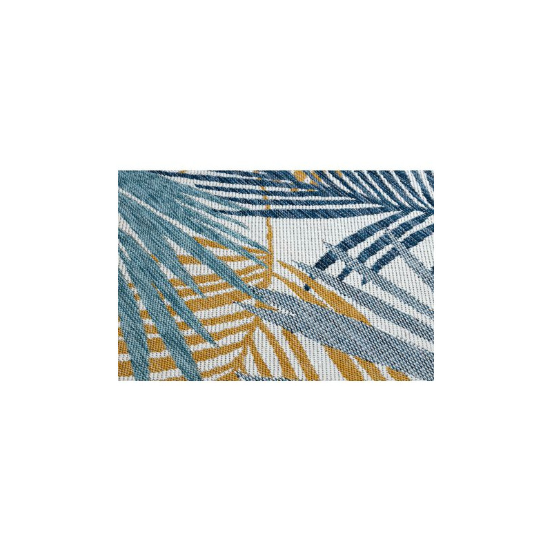 Dywan SZNURKOWY SIZAL COOPER Liście Palmy, tropikalny 22258 ecru / granat 180x270cm Dywan SZNURKOWY SIZAL COOPER Liście Palmy, tropikalny 22258 ecru / granat 180x270cm