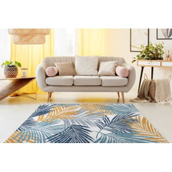 Dywan SZNURKOWY SIZAL COOPER Liście Palmy, tropikalny 22258 ecru / granat 200x290cm Dywan SZNURKOWY SIZAL COOPER Liście Palmy, tropikalny 22258 ecru / granat 200x290cm