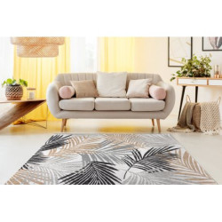 Dywan SZNURKOWY SIZAL COOPER Liście Palmy, tropikalny 22258 ecru / czarny 180x270cm Dywan SZNURKOWY SIZAL COOPER Liście Palmy, tropikalny 22258 ecru / czarny 180x270cm