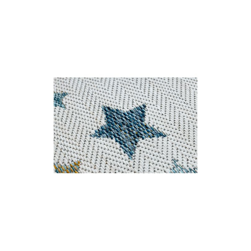 Dywan SZNURKOWY SIZAL COOPER Gwiazdki 22260 ecru / granat 80x150cm Dywan SZNURKOWY SIZAL COOPER Gwiazdki 22260 ecru / granat 80x150cm