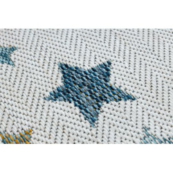 Dywan SZNURKOWY SIZAL COOPER Gwiazdki 22260 ecru / granat 180x270cm