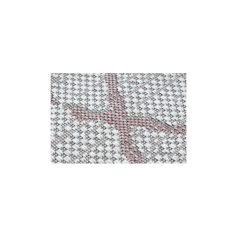 Dywan SZNURKOWY SIZAL SION Kratka 22129 płaskie tkanie ecru / róż 200x290cm Dywan SZNURKOWY SIZAL SION Kratka 22129 płaskie tkanie ecru / róż 200x290cm