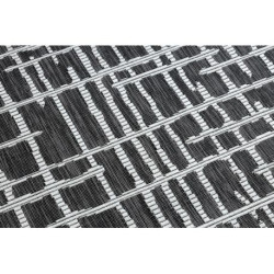Dywan SZNURKOWY SIZAL SION Kratka, Linie 22144 płaskie tkanie czarny / ecru 140x190cm Dywan SZNURKOWY SIZAL SION Kratka, Linie 22144 płaskie tkanie czarny / ecru 140x190cm