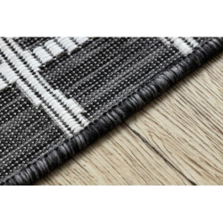 Dywan SZNURKOWY SIZAL SION Kratka, Linie 22144 płaskie tkanie czarny / ecru 200x290cm Dywan SZNURKOWY SIZAL SION Kratka, Linie 22144 płaskie tkanie czarny / ecru 200x290cm