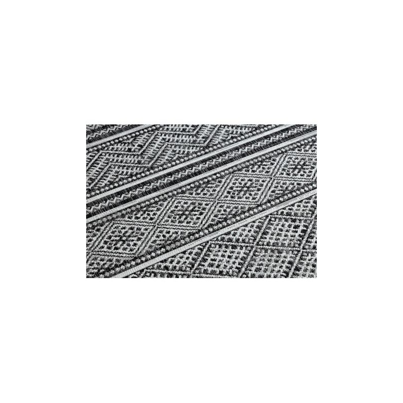 Dywan SZNURKOWY SIZAL SION Zygzag, Romby Boho 22168 płaskie tkanie czarny / ecru 80x150cm Dywan SZNURKOWY SIZAL SION Zygzag, Romby Boho 22168 płaskie tkanie czarny / ecru 80x150cm