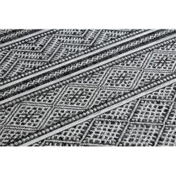 Dywan SZNURKOWY SIZAL SION Zygzag, Romby Boho 22168 płaskie tkanie czarny / ecru 140x190cm Dywan SZNURKOWY SIZAL SION Zygzag, Romby Boho 22168 płaskie tkanie czarny / ecru 140x190cm