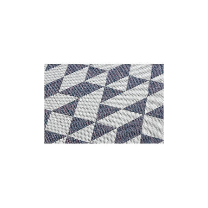 Dywan SZNURKOWY SIZAL SION Geometryczny, Trójkąty 22373 płaskie tkanie ecru / niebieski / róż 80x150cm Dywan SZNURKOWY SIZAL SION Geometryczny, Trójkąty 22373 płaskie tkanie ecru / niebieski / róż 80x150cm