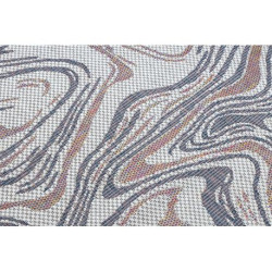 Dywan SZNURKOWY SIZAL SION Fale 2836 płaskie tkanie ecru / niebieski / róż 140x190cm