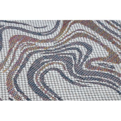 Dywan SZNURKOWY SIZAL SION Fale 2836 płaskie tkanie ecru / niebieski / róż 160x220cm Dywan SZNURKOWY SIZAL SION Fale 2836 płaskie tkanie ecru / niebieski / róż 160x220cm