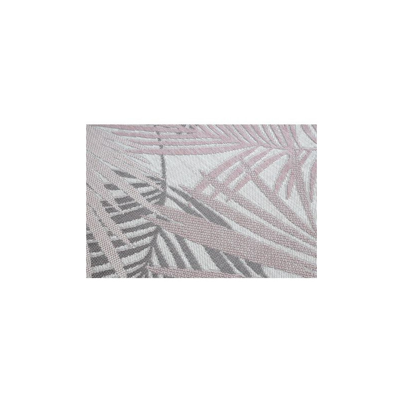 Dywan SZNURKOWY SIZAL SION Liście Palmy , tropikalny 2837 płaskie tkanie ecru / róż 70x250cm