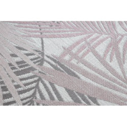 Dywan SZNURKOWY SIZAL SION Liście Palmy , tropikalny 2837 płaskie tkanie ecru / róż 80x300cm Dywan SZNURKOWY SIZAL SION Liście Palmy , tropikalny 2837 płaskie tkanie ecru / róż 80x300cm