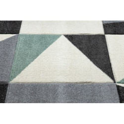 Dywan ALTER Fiori Geometryczny, trójkąty, kwadraty zielony 140x190cm