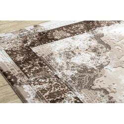 Dywan AKRYL VALENCIA 9987 ORNAMENT, RAMKA, przecierany, vintage beż 120x180cm