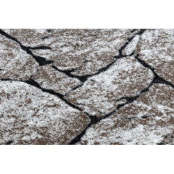Dywan nowoczesny COZY 8985 Brick Kostka brukowa, kamień - Strukturalny, dwa poziomy runa brązowy 140x190cm