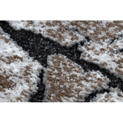 Dywan nowoczesny COZY 8985 Brick Kostka brukowa, kamień - Strukturalny, dwa poziomy runa brązowy 140x190cm