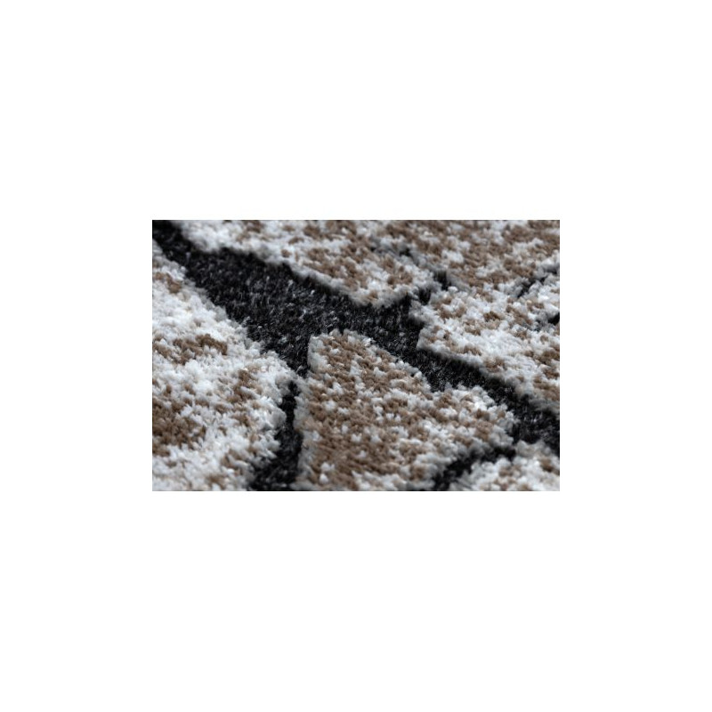 Dywan nowoczesny COZY 8985 Brick Kostka brukowa, kamień - Strukturalny, dwa poziomy runa brązowy 160x220cm