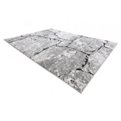Dywan nowoczesny COZY 8985 Brick Kostka brukowa, kamień - Strukturalny, dwa poziomy runa szary 280x370cm