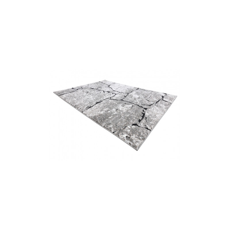 Dywan nowoczesny COZY 8985 Brick Kostka brukowa, kamień - Strukturalny, dwa poziomy runa szary 280x370cm