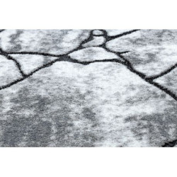 Dywan nowoczesny COZY 8873 Cracks Popękany beton - Strukturalny, dwa poziomy runa ciemny szary 200x290cm