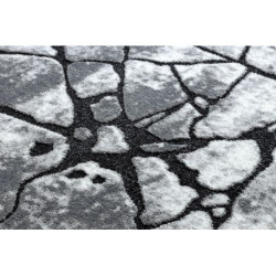 Dywan nowoczesny COZY 8873 Cracks Popękany beton - Strukturalny, dwa poziomy runa ciemny szary 280x370cm