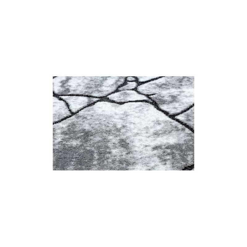 Dywan nowoczesny COZY 8873 Cracks Popękany beton - Strukturalny, dwa poziomy runa ciemny szary 280x370cm