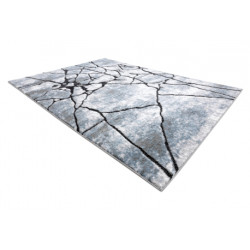 Dywan nowoczesny COZY 8873 Cracks Popękany beton - Strukturalny, dwa poziomy runa jasny szary / niebieski 120x170cm