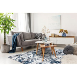 Dywan nowoczesny COZY 8871 Marble, Marmur - Strukturalny, dwa poziomy runa niebieski 280x370cm