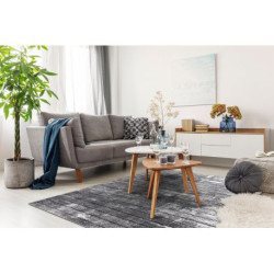 Dywan nowoczesny COZY 8654 Raft, Linie - Strukturalny, dwa poziomy runa szary 80x150cm