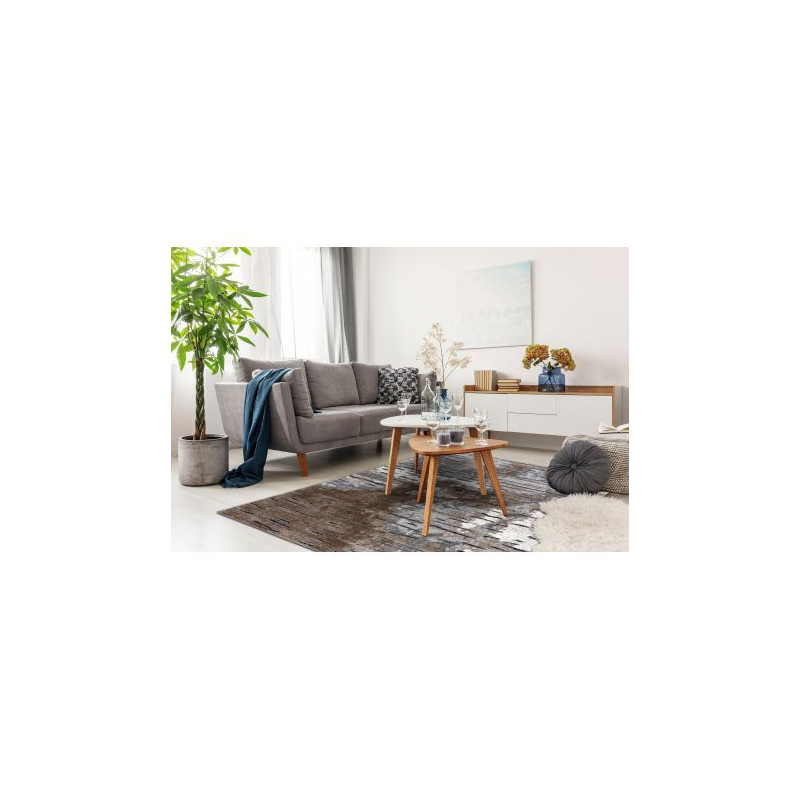 Dywan nowoczesny COZY 8876 Rio - Strukturalny, dwa poziomy runa brązowy 160x220cm