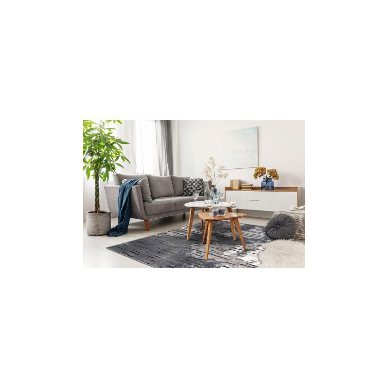 Dywan nowoczesny COZY 8876 Rio - Strukturalny, dwa poziomy runa szary 120x170cm