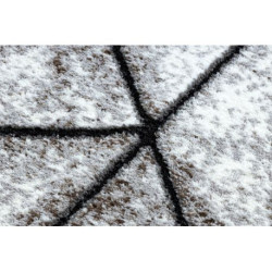 Dywan nowoczesny COZY 8872 Wall, geometryczny, trójkąty - Strukturalny, dwa poziomy runa brązowy 140x190cm