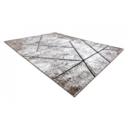 Dywan nowoczesny COZY 8872 Wall, geometryczny, trójkąty - Strukturalny, dwa poziomy runa brązowy 180x270cm
